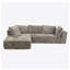 Canapé modulaire gris avec méridienne American Style