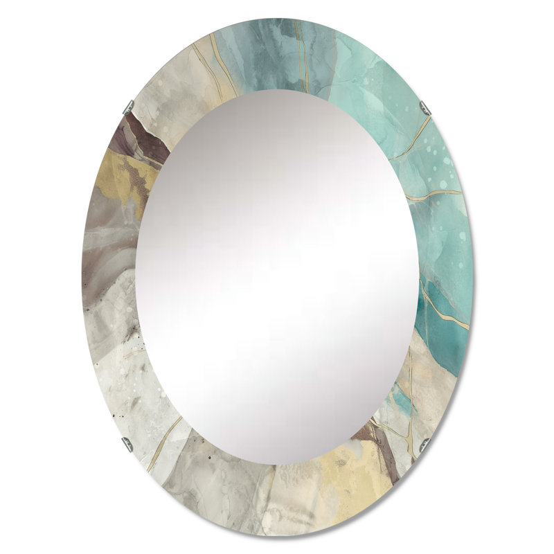 Ocean Floor - Printed Modern Wall Mirror, 31.5" H x 23.7" W