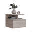 Table de chevet flottante à 2 niveaux gris clair-1489786427