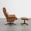 Fauteuil inclinable pivotant de 32,3 po avec repose-pieds, rotation à 360 degrés et dossier inclinable-129245554