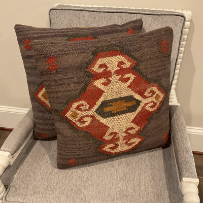 Ensemble de coussins décoratifs faits main en kilim Herat