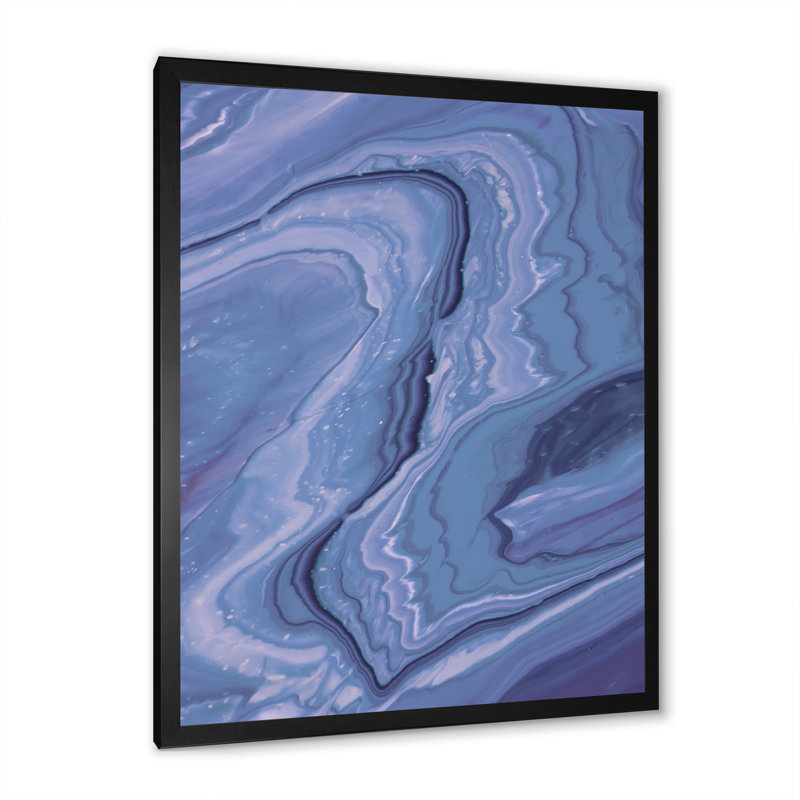 Marbre mauve luxueux, art mural moderne sur toile, Cadre photo noir, H 20 po x l 12 po x P 1 po