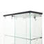 Bureau - Armoire à liqueur indispensable en verre trempé noir avec éclairage à DEL sensible à la musique, fond miroir, bande de présentation fascinante de 13,64 po de largeur,-681415440