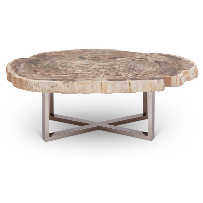 Table basse à pieds croisés, Naturel clair