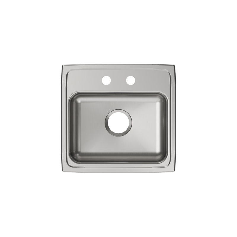 Lustertone Classic 19" L x 18" W Drop-In Kitchen Sink, 2 hole