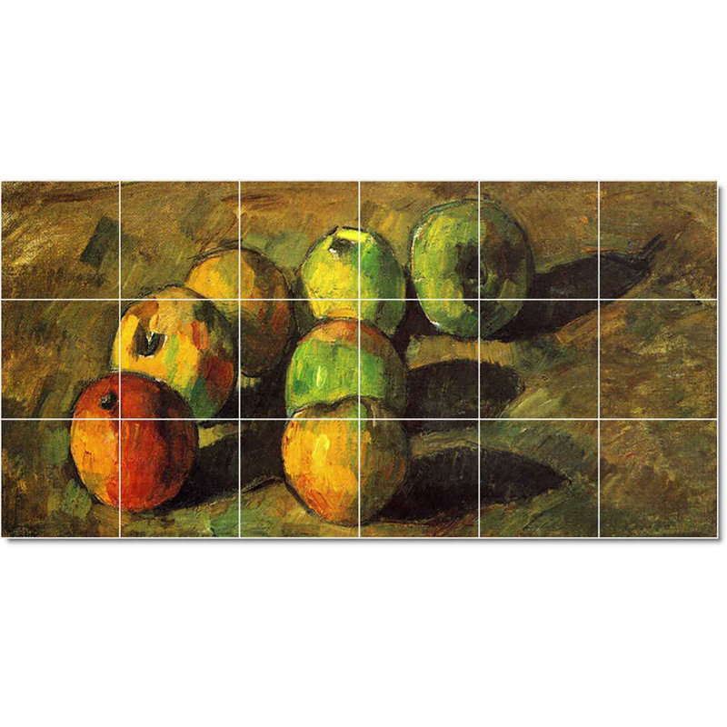 Carreau de céramique décorative 36 po x 18 po 6 po x 6 po, Paul Cezanne, légume à fruits W22212
