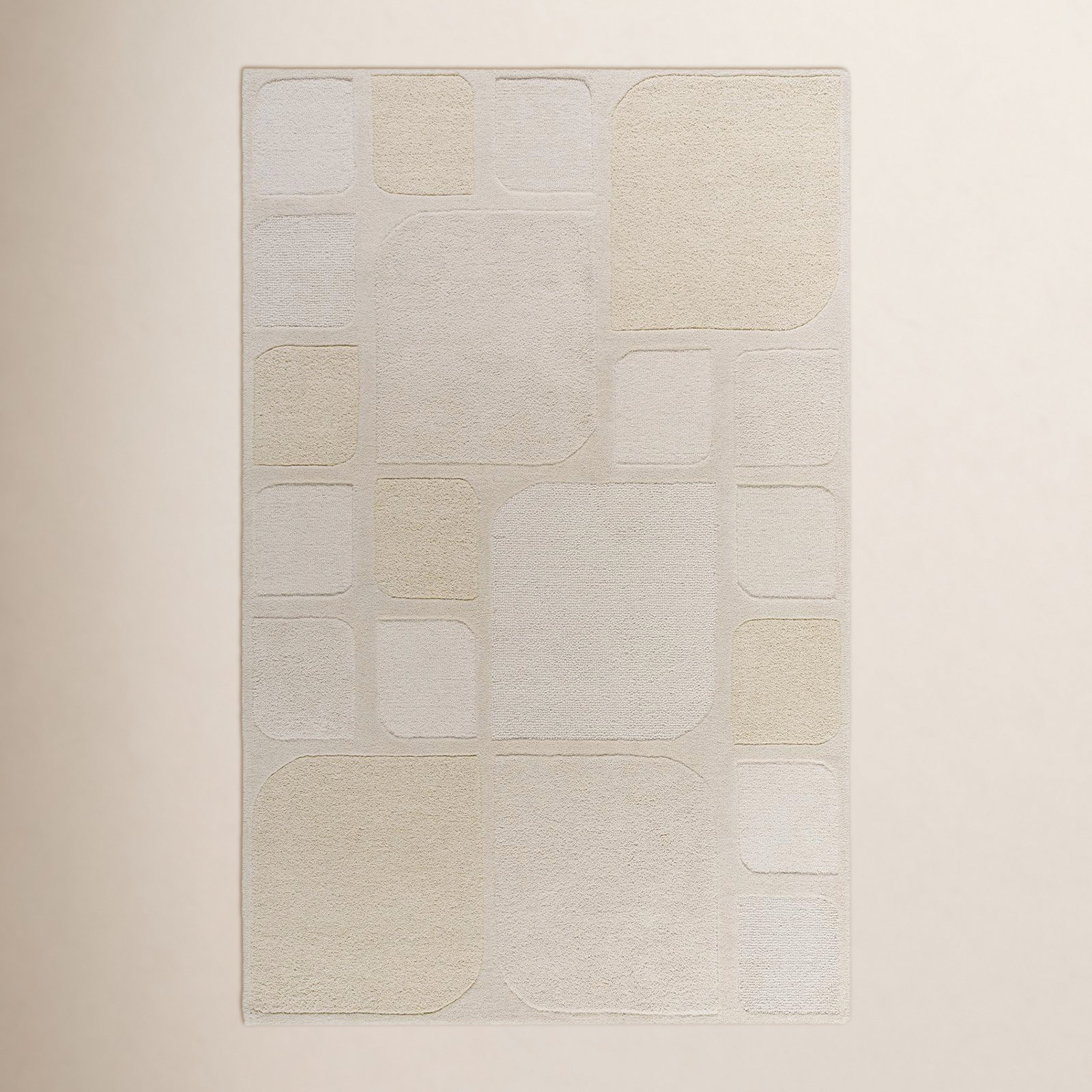 Hand-Tufted Geometric Rug, Rectangle 2' x 3'