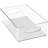 Hosler 6 Pack Medium Stackable Clear Storage and Organizer Bins with Handles