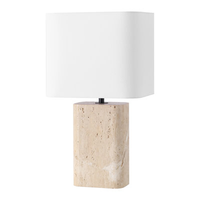 Lampe de table en travertin Lisabryna