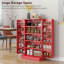 Garde-manger de 41 po en rouge, avec 12 tablettes de porte et 5 tablettes de rangement rouges