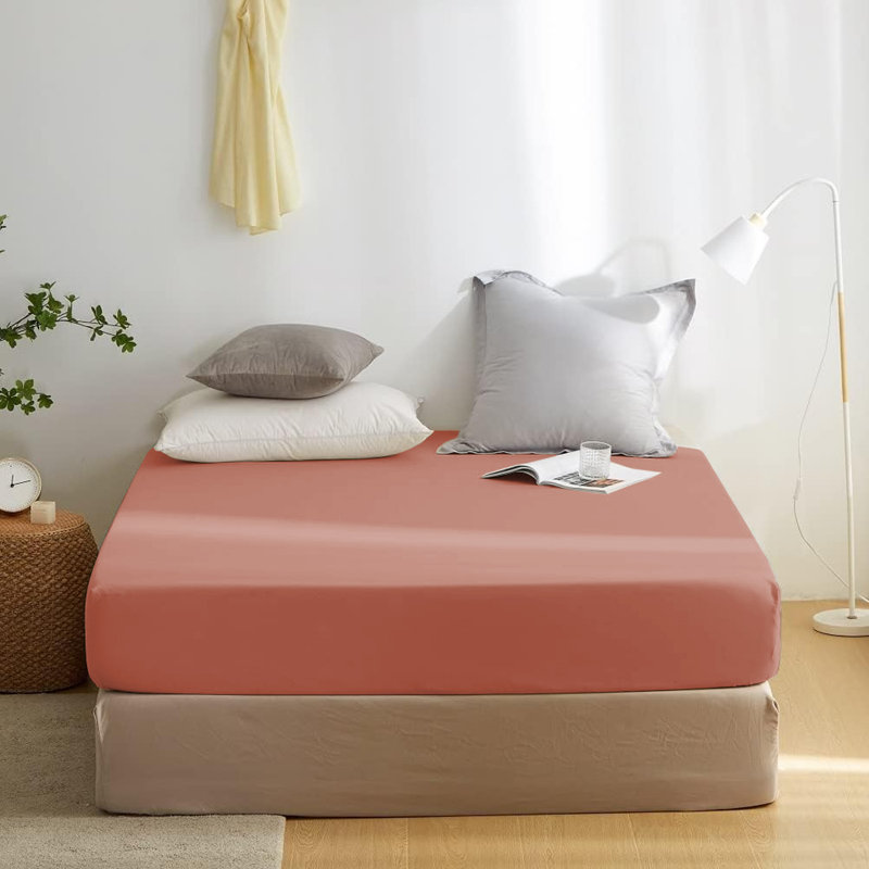 Super Soft Microfiber Deep Pocket Fitted Sheet, Single (3'), Peach
