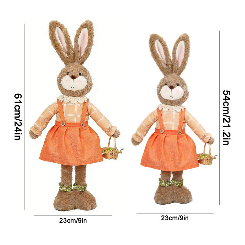 Ornement en forme de poupée extensible de Pâques, Orange