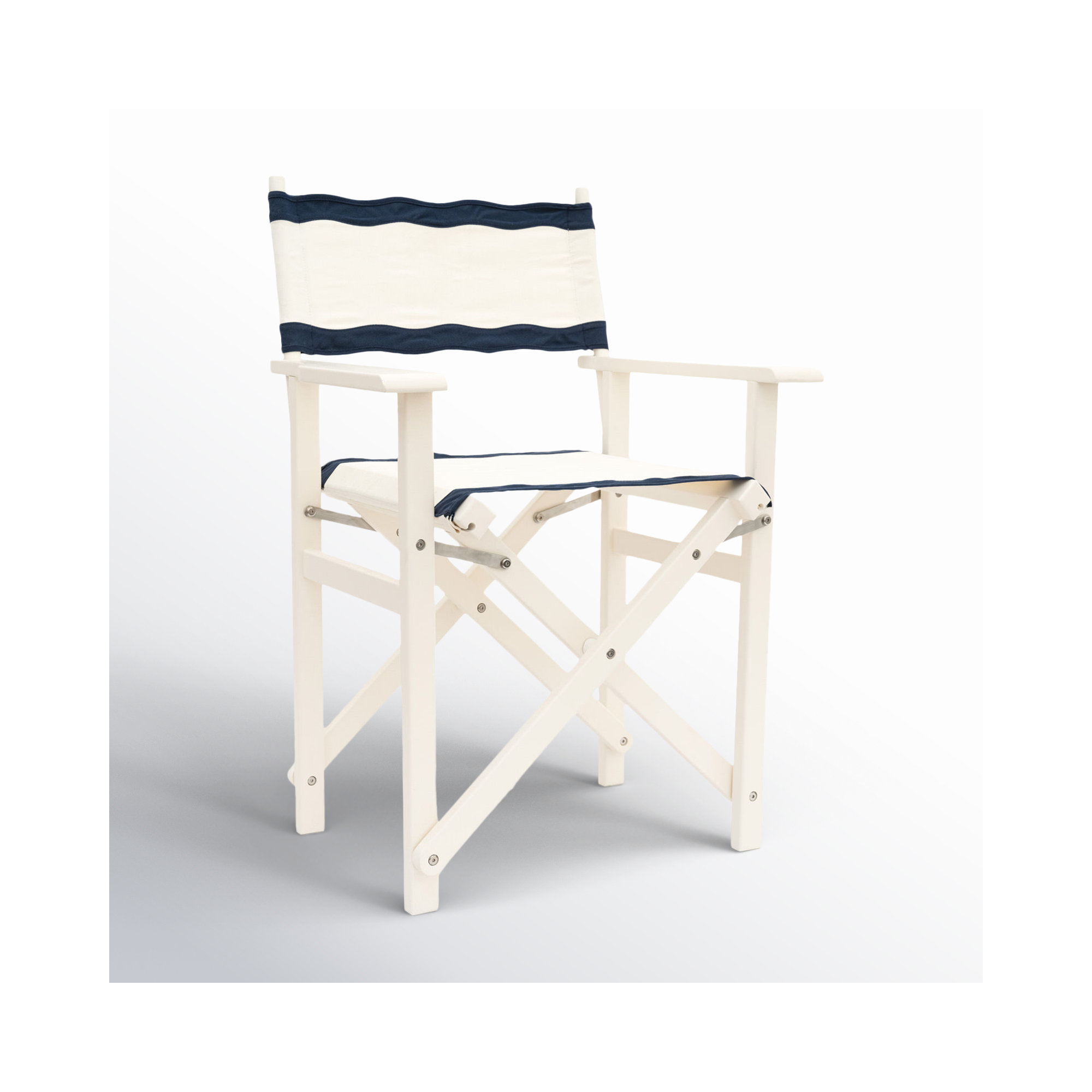 Derica Directors Chair Table Height, White