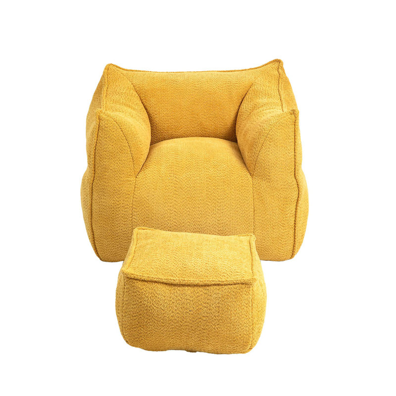 Fauteuil à billes Comfort Lounger, Jaune moutarde