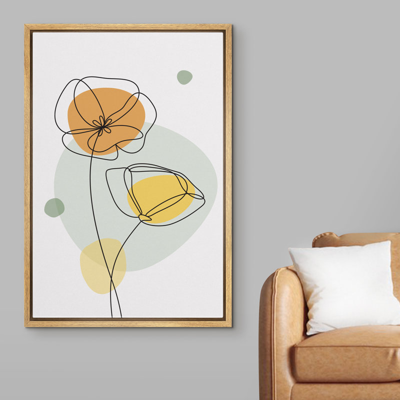 Cadre flottant, impression sur toile, Cadre brun, H 24 po x l 16 po x P 1,5 po