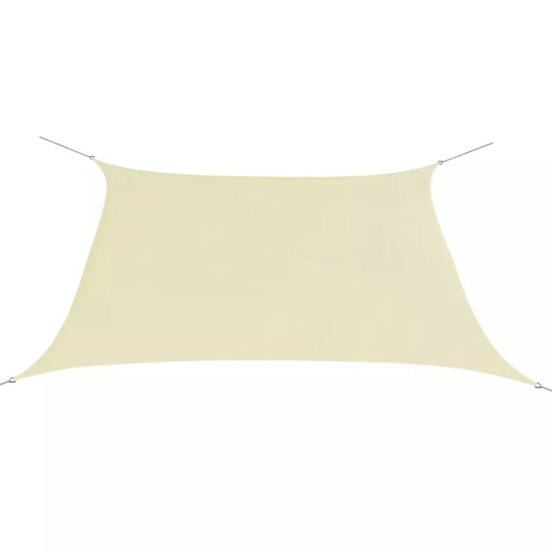 3.6m x 3.6m Rectangular Shade Sail, Cream