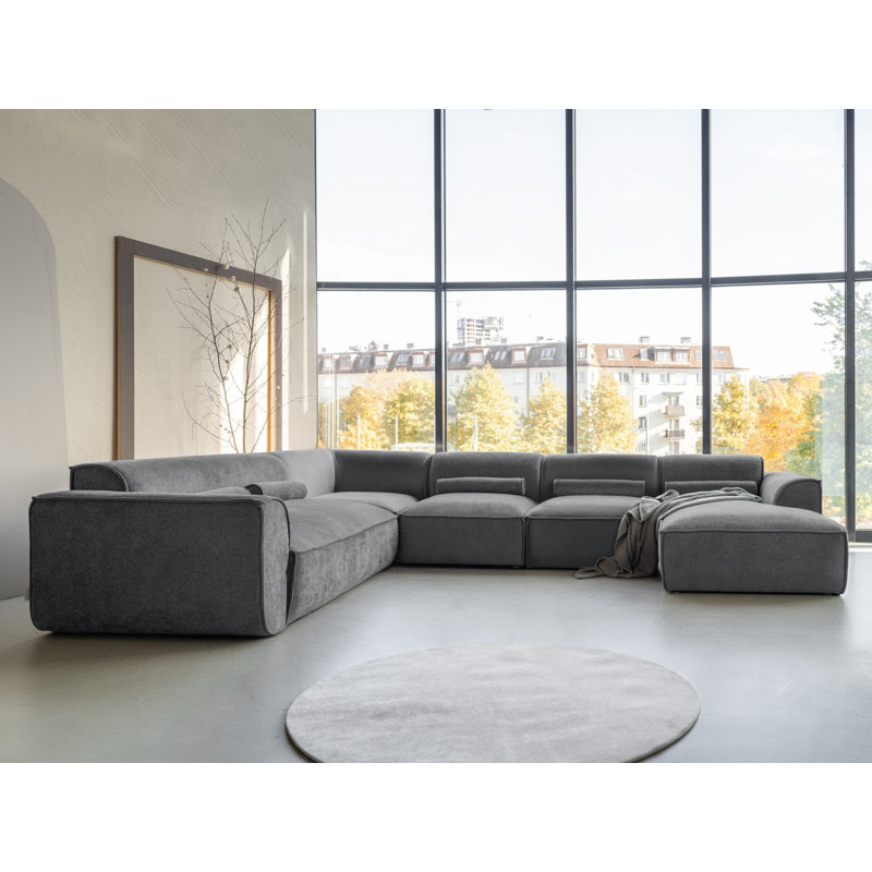 Flex Felix 8 Seater Corner Sofa , Left Hand Facing, Dark Grey