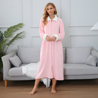 Peignoir à fermeture à glissière pour femmes