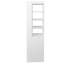 Petite armoire de présentation blanche à 4 niveaux et 3 tablettes latérales à 3 tiroirs latéraux pour bureau personnel et salon-609506226-609506227