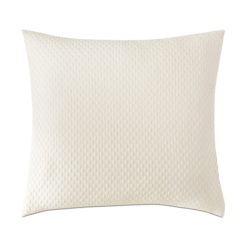 Taie décorative texturée Tegan Matelasse, Européen, Ivoire