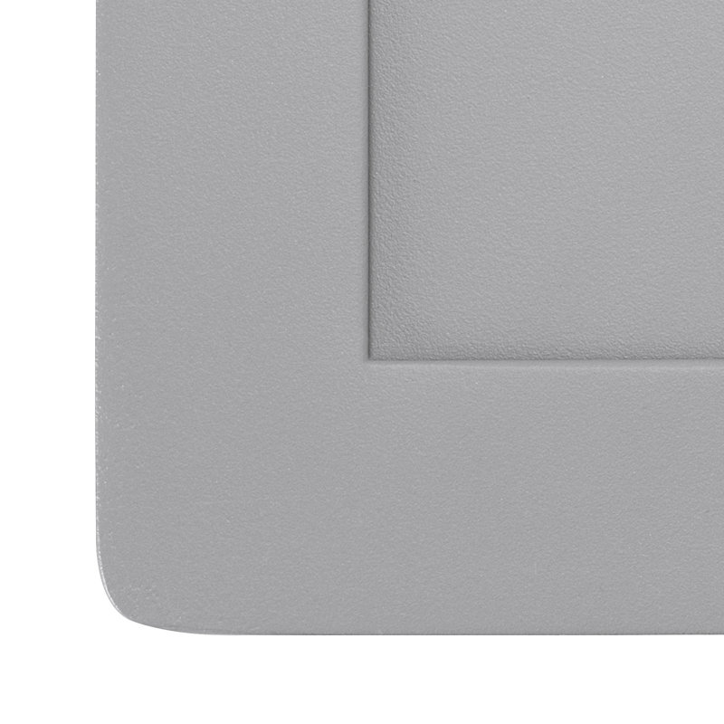 Portofino Modern Sling 27X47 Aluminum Coffee Table - Grey