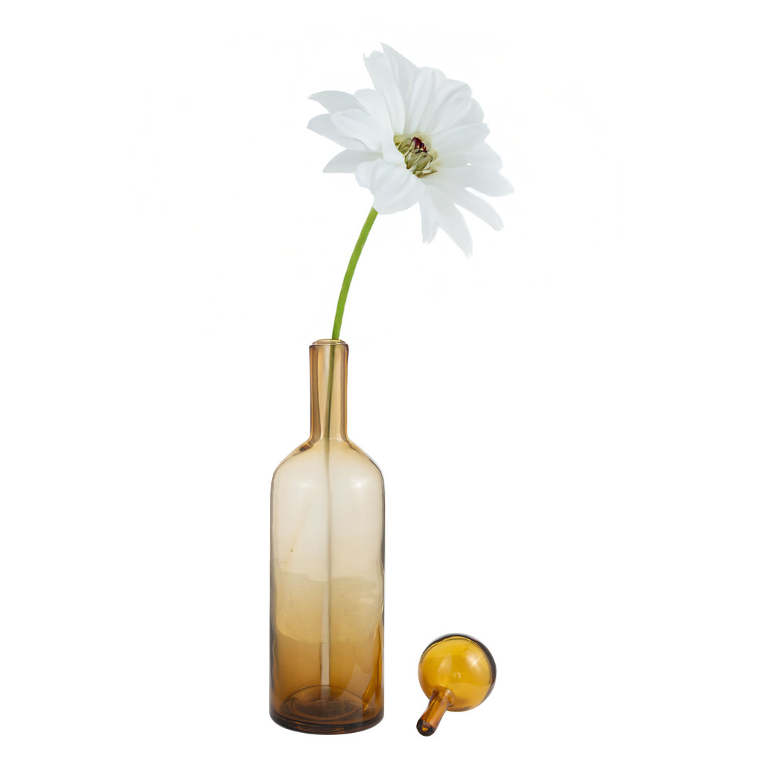 Leysin Decorative Glass Vase with Modern Bottle Design Dovecove 