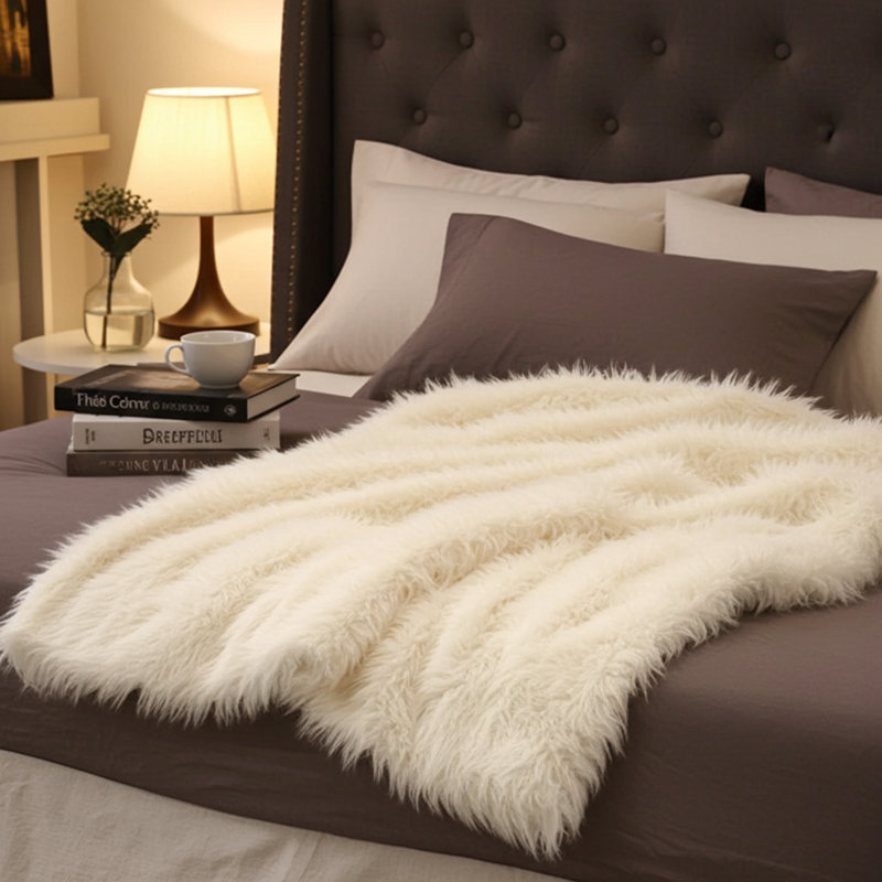 Jeté de luxe Mongolian, l 60 po x L 96 po