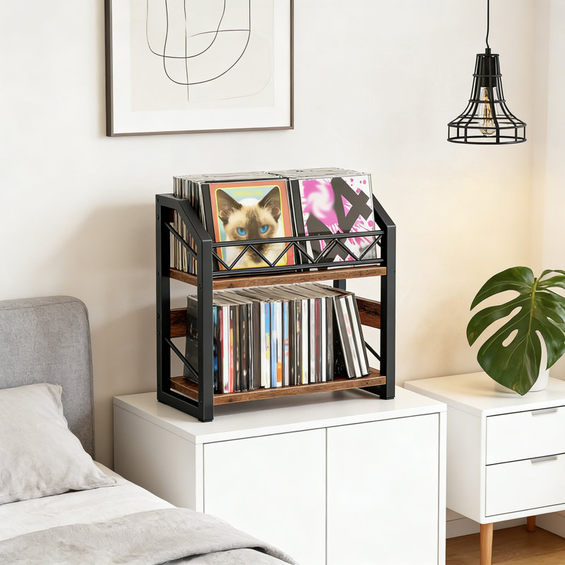 Manufactured Wood,Metal 30.2cm H Media Shelves