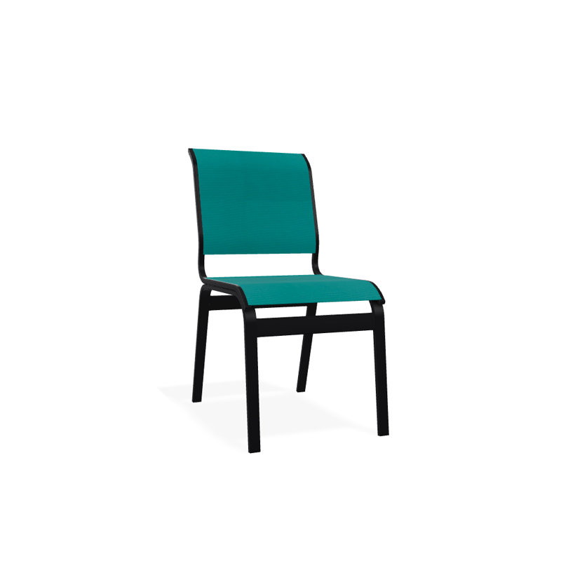 Chaise d'appoint de salle à manger Hiraku, Désert texturé, Aigue-marine