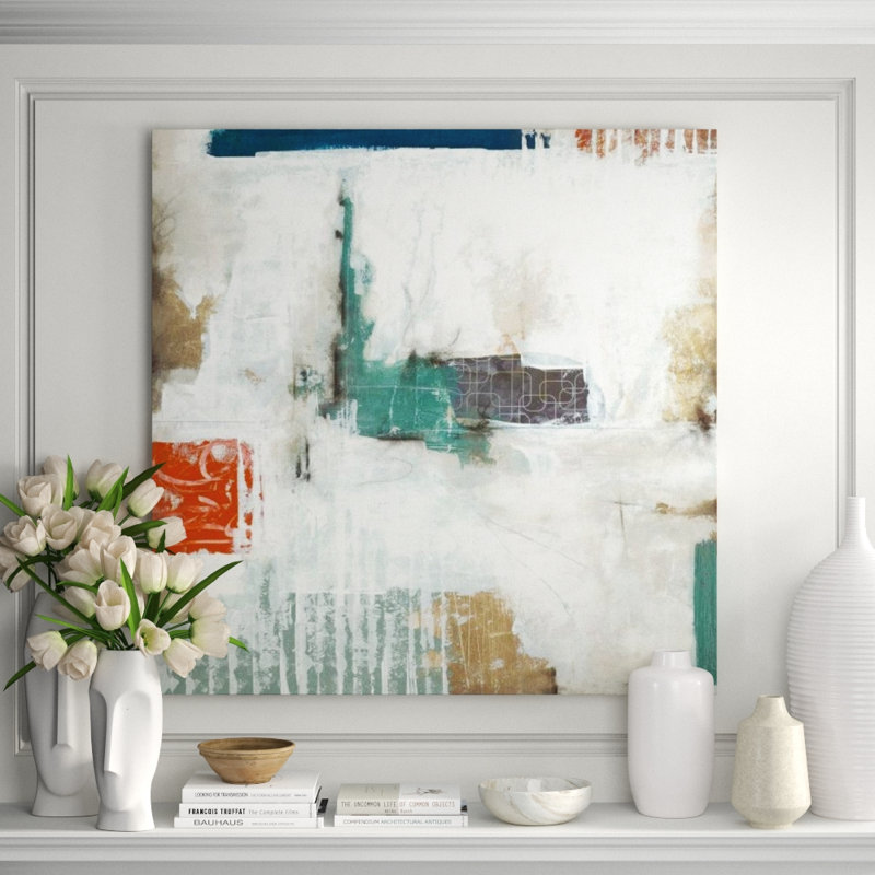 Modern Scope II Painting by Lillie Barlow, Knife Gel, 47" H x 47" W x 1.5" D
