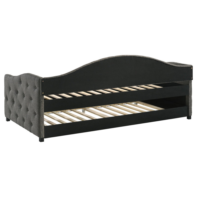Tremont Grey Upholstered Twin Daybed With Trundle