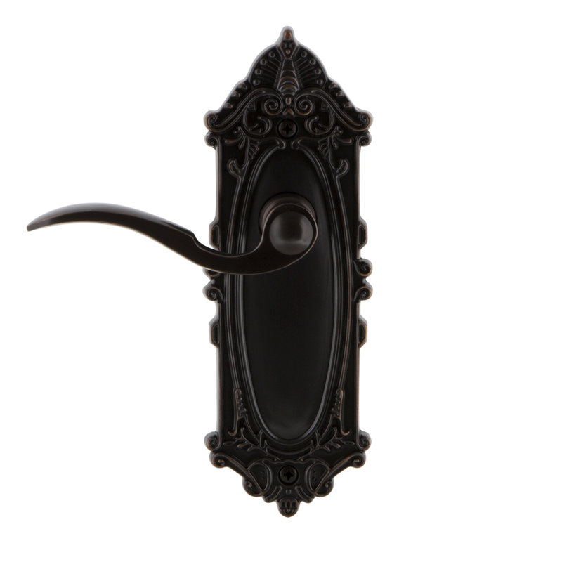 Grandeur Grande Victorian Plate Passage with Bellagio Lever, Timeless Bronze, 2 3/8"