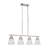 Akida 4 - Light Linear Chandelier with Opal Cone Shades