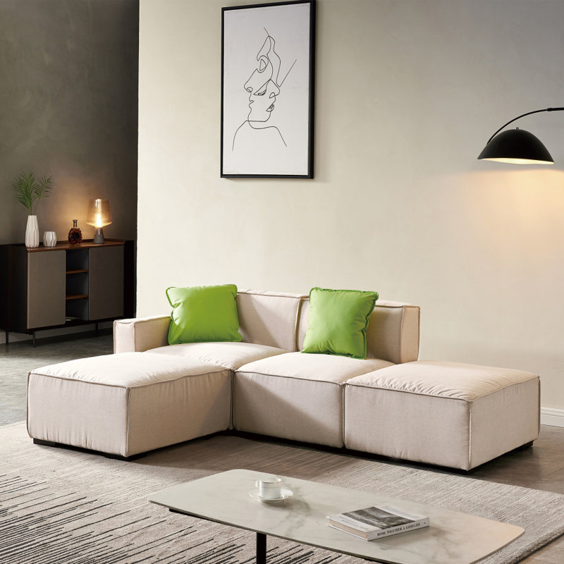 Badrig Modern Sofa Modular Sectional Fabric Sofa