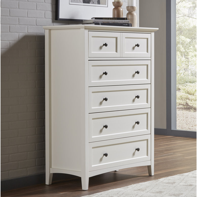 Annley 40'' W 5 - Drawer Dresser, White/STURDY