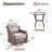 Acton 2 - Person Outdoor Wicker Swivel Rocker Seating Group With 6" Thick Cushions And Side Table-1100550656