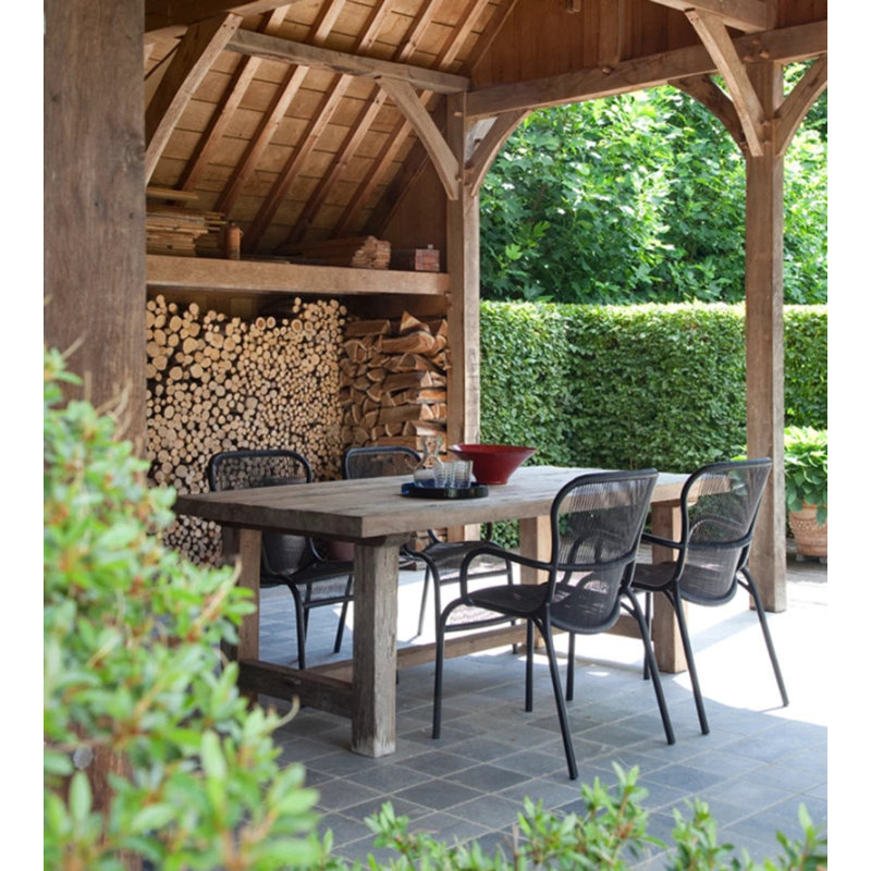 Loop Outdoor Dining Armchair, Black