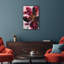 Oliver Gal Gleaming Rose I Floral Abstract - Garnet Glitter & Leaf Framed Canvas Art-2006914852-2006914850
