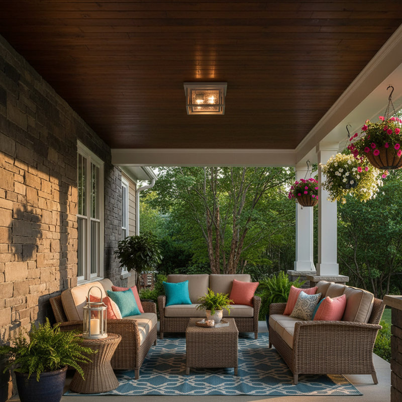 Kirton 2 - Bulb Outdoor Flush Mount, Gray