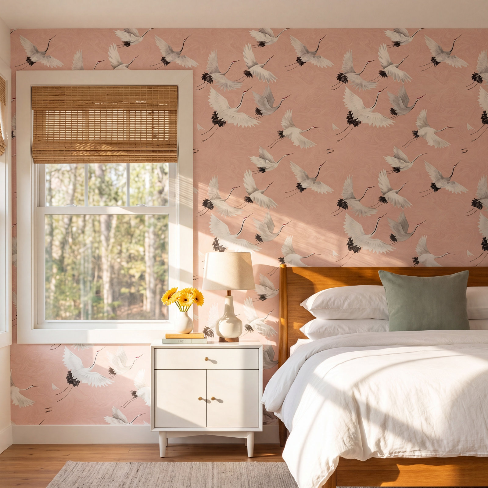 Brynn Modern Peel & Stick Wallpaper, Pink
