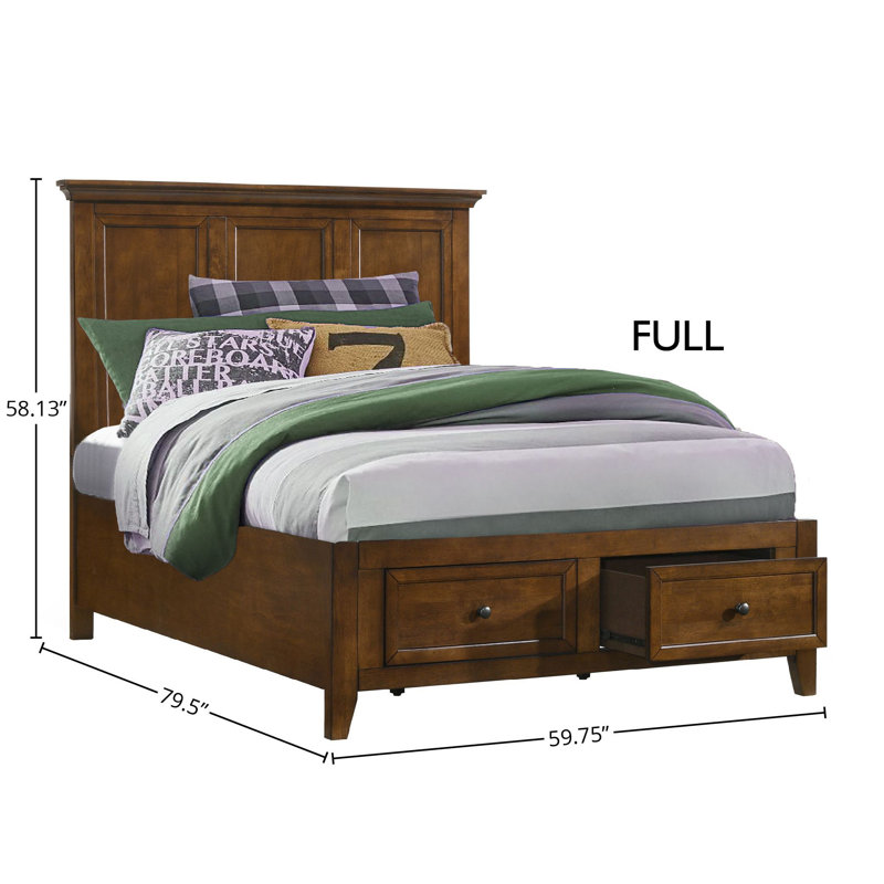 Lit de rangement pour enfant toscan Bletsoe San Mateo, lit double, Double