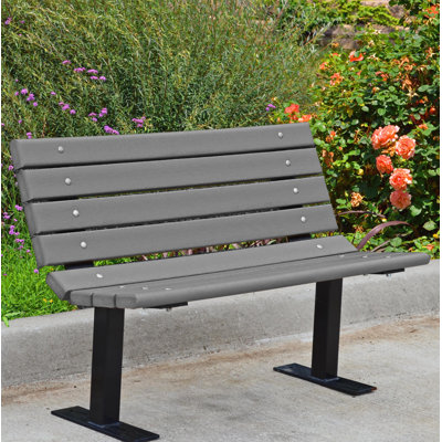 Banc de parc en plastique recyclé Contour