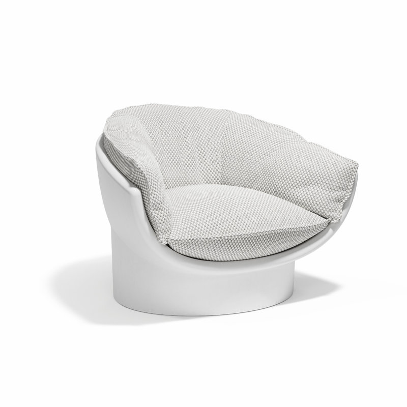 Luna - Lounge Chair - Black - Glad Moon Upholstery, Glad Iceberg