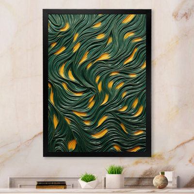 Emerald Title Flow - tuile abstraite, art mural