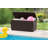 Keter Capri 80 Gallon Durable Resin Outdoor Storage and Organization Deck Box Ideal For Garden Patio Furniture and Supplies, Brown