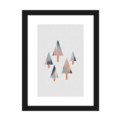Pastel Trees - impression d'art graphique