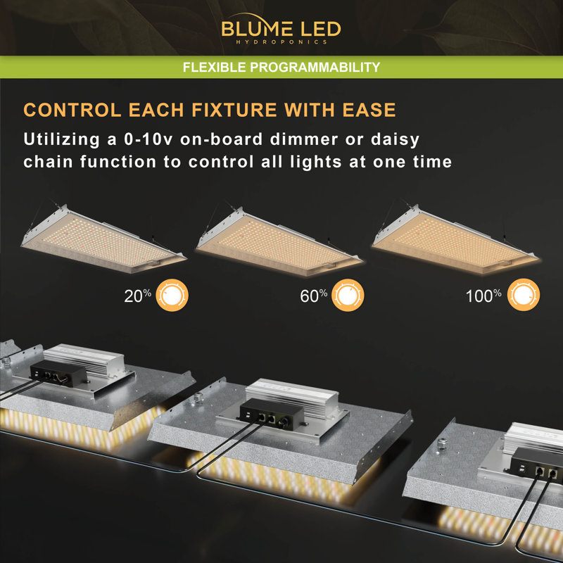Blume 200-watt Full Spectrum Led Grow Light With Daisy Chain Function For Indoor Plants
