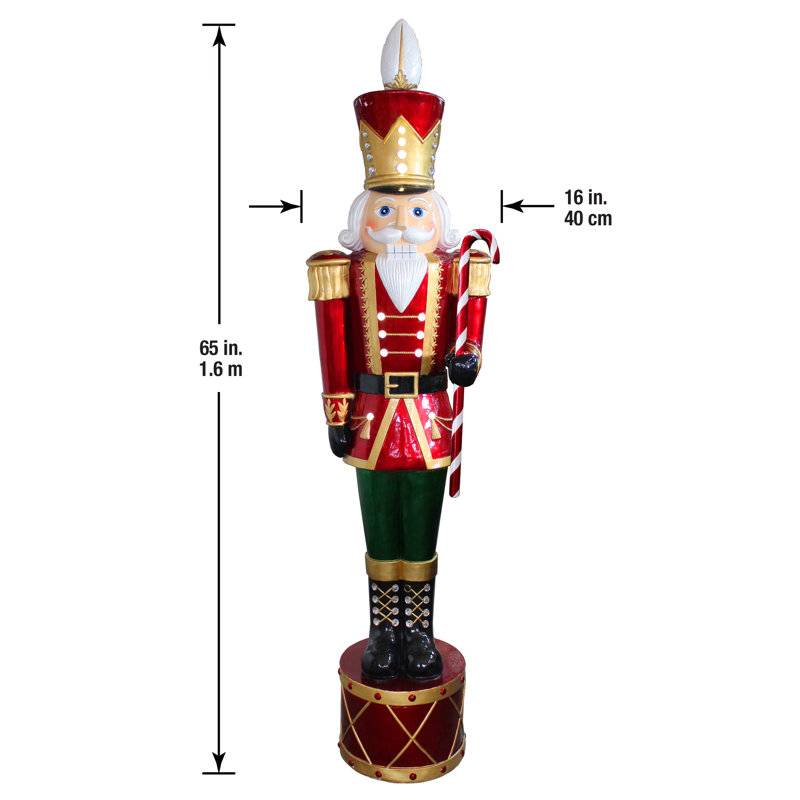 65in. Pre-Lit Nutcracker Decoration