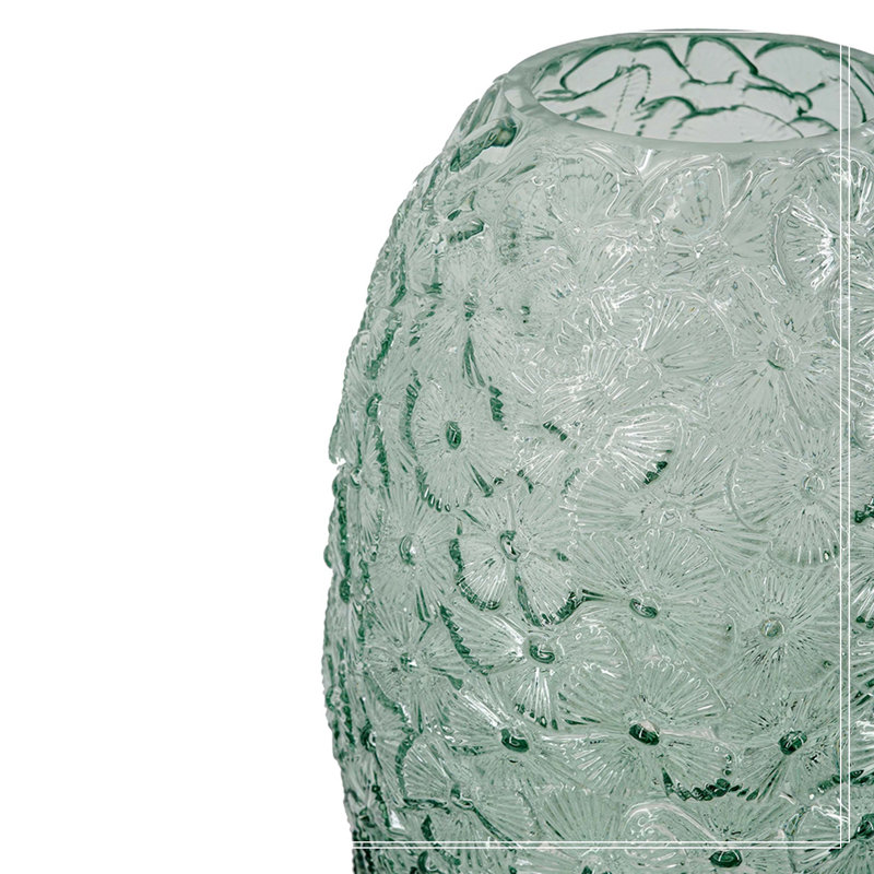 Structure de vase en verre D7.9x13.4 "H