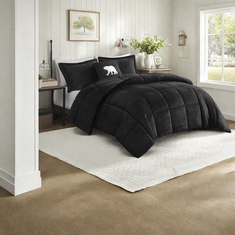 Ensembles de literie multifonctionnels confortables, polyester moelleux, style Sherpa moderne pour un sommeil confortable